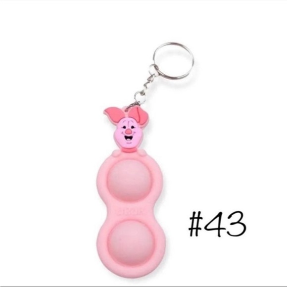 (9) Lot of Simple Dimple Keychains Wholesale Winnie the Pooh Bear & Piglet Toy - Picture 3 of 3